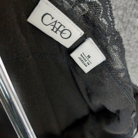 CATO WOMENS Y2K BLACK WITCHY WHIMSIGOTH FAIRY GRUNGE LACE TRIM CAMI SIZE M - Picture 14 of 14